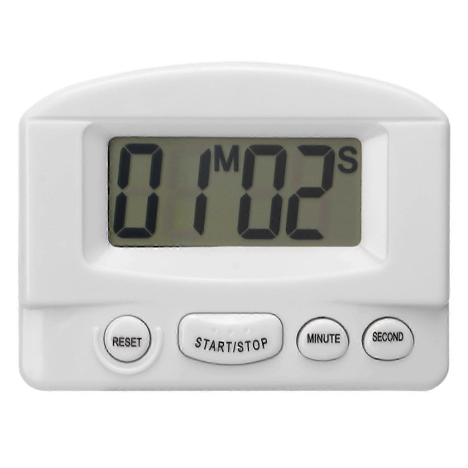 Kitchen Timer Loud Volume Time Up and Count Down Magnetic Design Multifunctional Digital Clock Timer White
