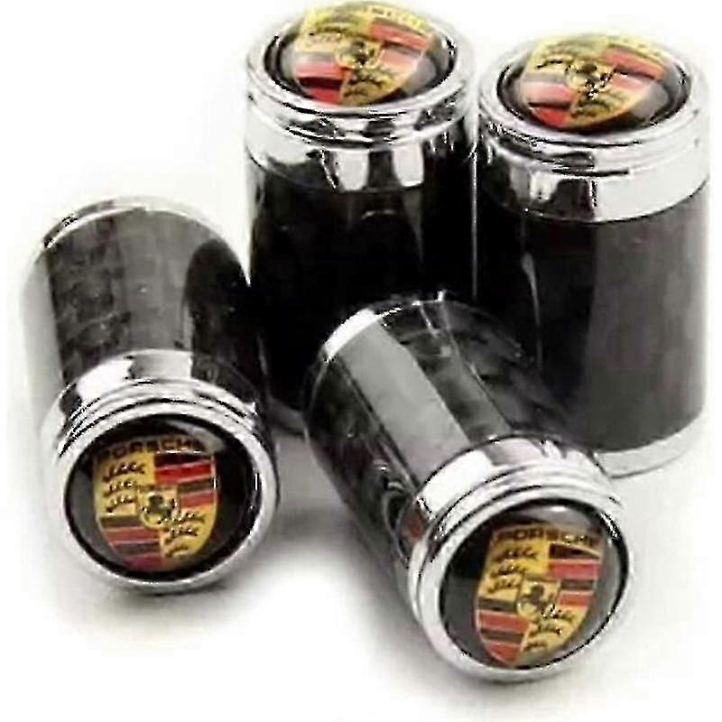 أغطية صمام عجلة من ألياف الكربون لسيارة بورش