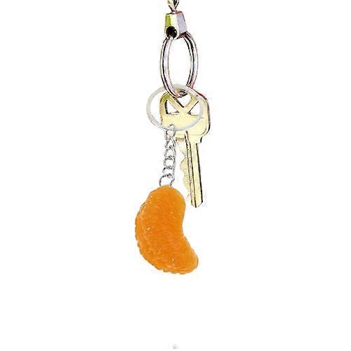 2 Pcs Fruit Slice Keychains Colorful Hanging Bag Ornament