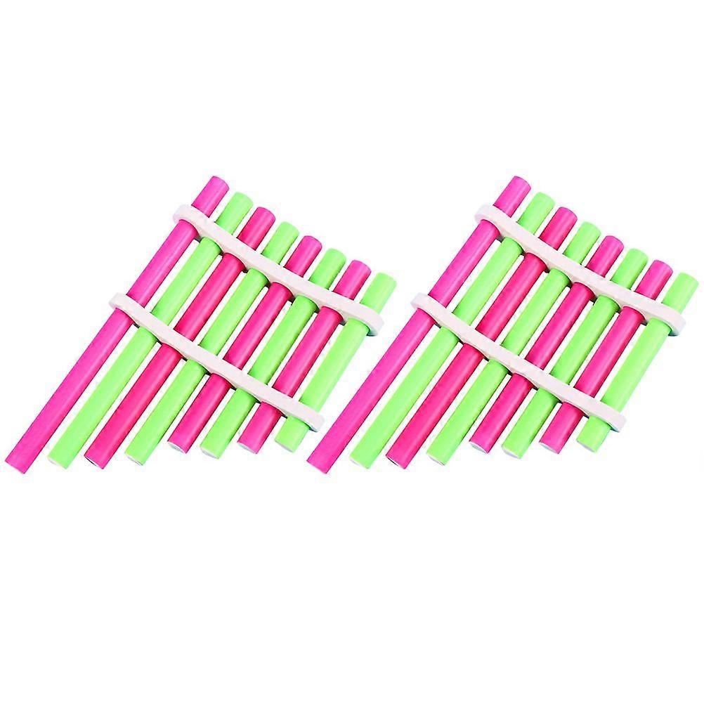 2 Set DIY Homemade Panpipe Student Science Experiment Toy Musical Instrument Experiment Education Toy (Colorful)