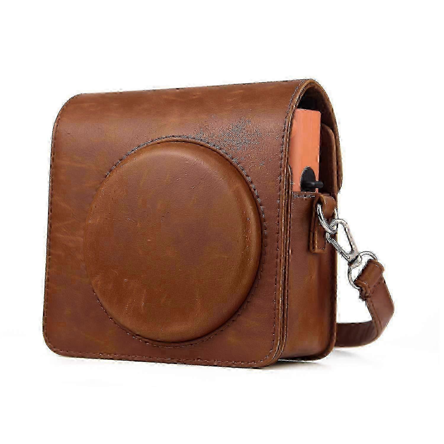 Retro Protective Case Compatible with Fujifilm Instax SQUARE SQ1 Instant Camera PU Leather Cover Bag with Adjustable Shoulder Strap miao4