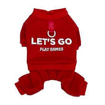 Dog Elastic Jumpsuit Jumper Pullover Clothing Sports Apparel for Spring Winter Multiple Size Winter Apparel  Red XL