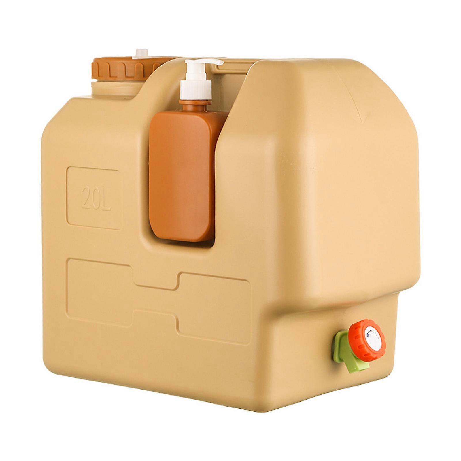 מתקן מים רב תכליתי 20 ליטר לפעילויות חוץ כמו טיולים רגליים וקמפינג חירום עם עיצוב ברז נוח בצבעים שונים