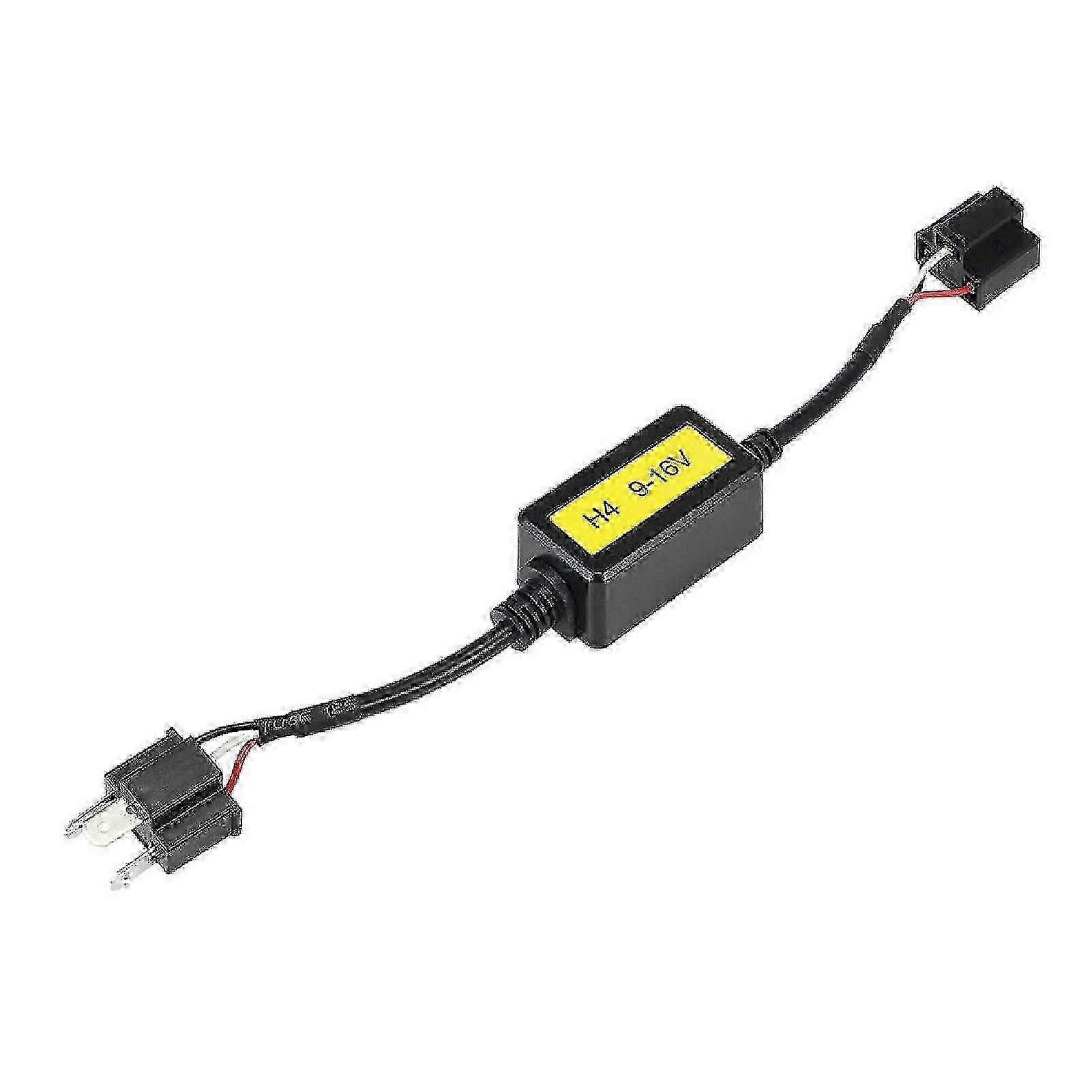 Headlight Decoder Plug Play Easy to Install Convenient H4 Wire LED Headlight Resistor Canceller for Car