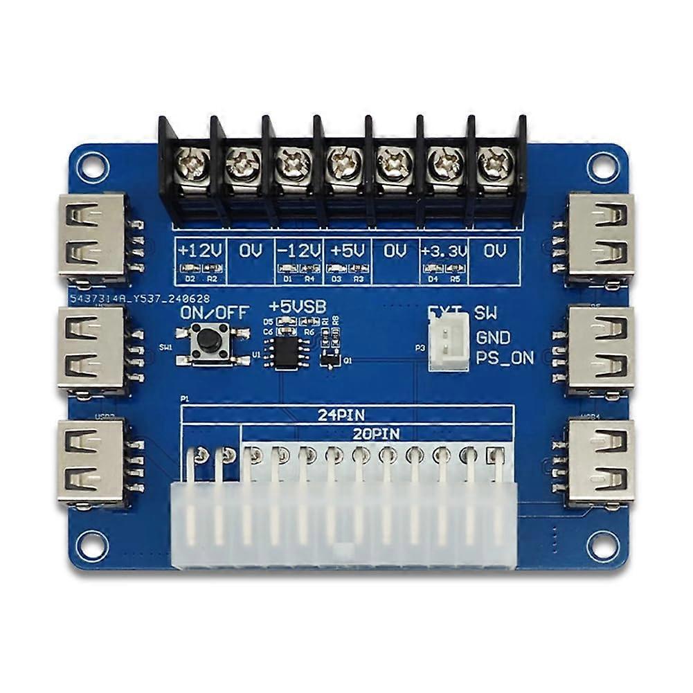 ATX Power Adapter Board 20Pin and 24Pin USB Charging Power Module for Desktop Chassis 5V