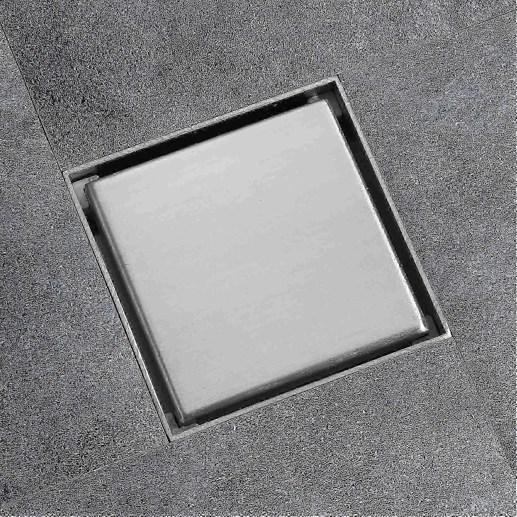 Optimised Floor Drain Insert -  Tile Insert Less Steel 100x100mm Waste Grates for Bath Invisible Drains