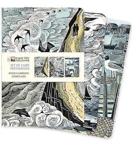 Angela Harding Coastlines Set Of 3 Midi Notebooks Notebook  blank book Book