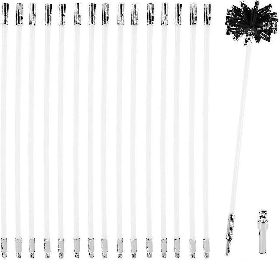 Chimney Kit Sweeping Drain Set Pipeline Flue Cleaning Tool For Duct Vent Includes Flexible