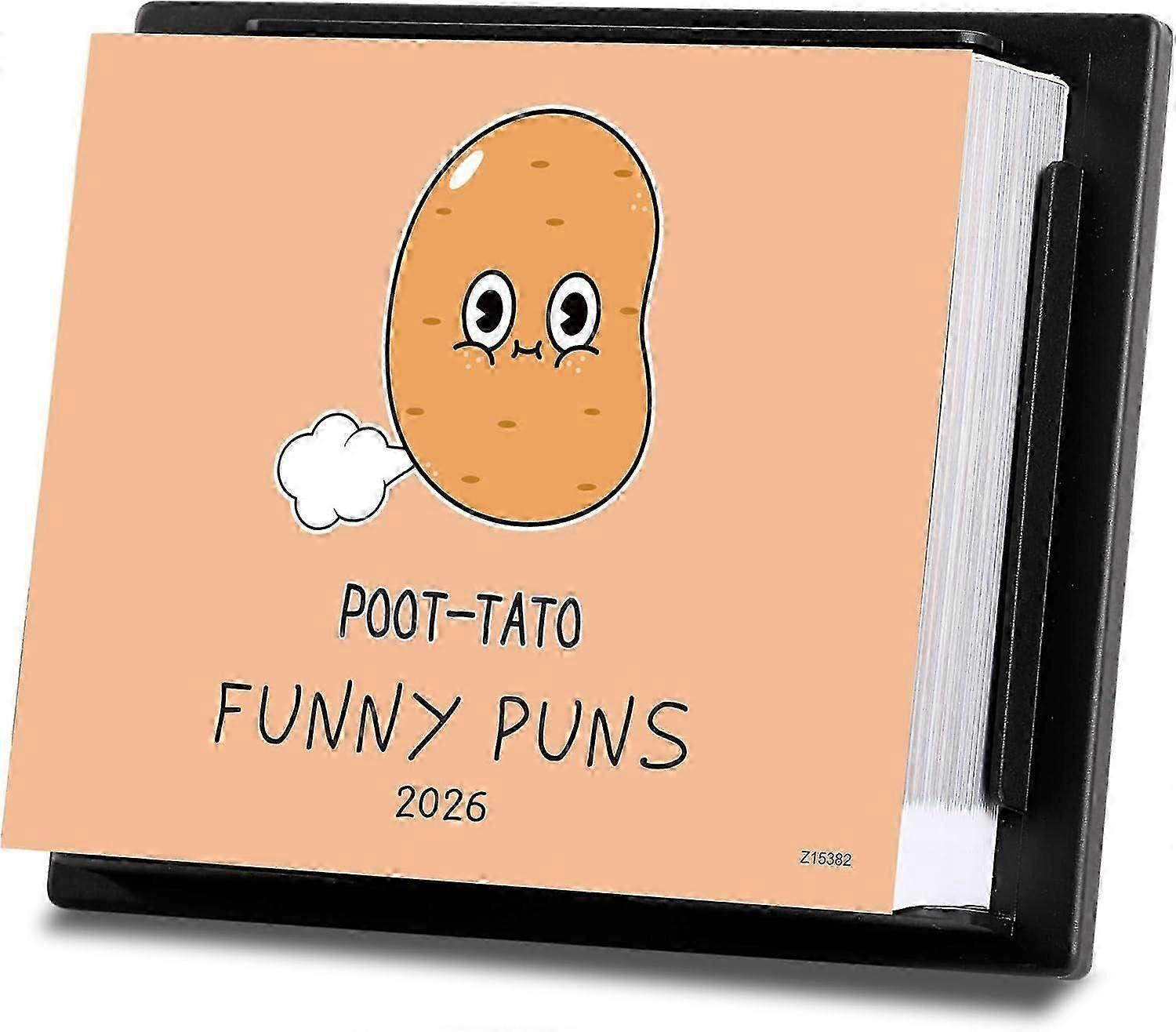2026 Funny Puns Daily Calendar - Portable Desk Calendar with Humorous Jokes for Home, Office, or School