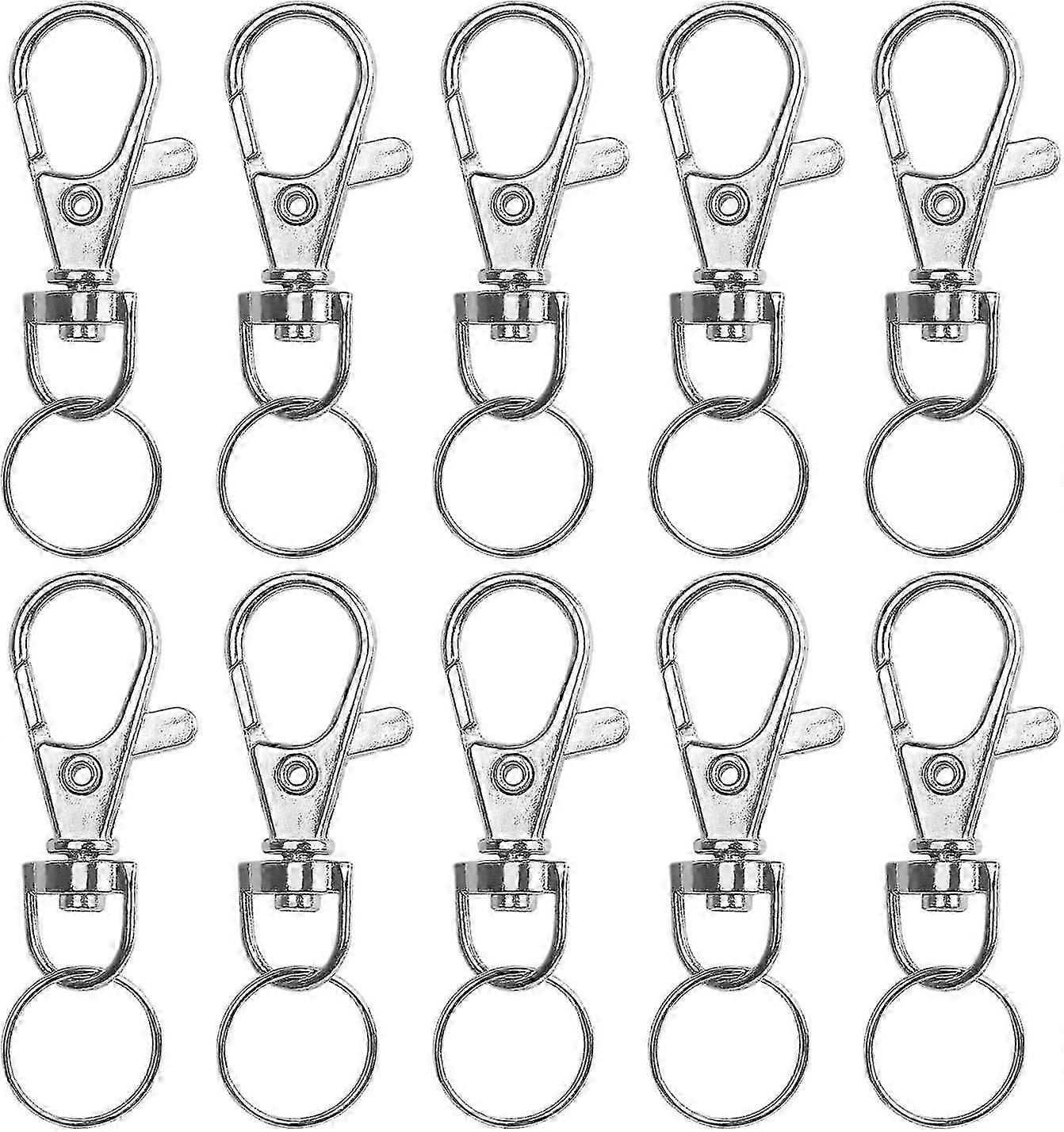 Για LOAVER 50PCS Μεταλλικά Περιστρεφόμενα Κούμπωμα - Μικρά Κούμπωμα Αστακού με Μπρελόκ, Ιδανικά για Κορδόνια, Κλειδιά και Χειροτεχνίες