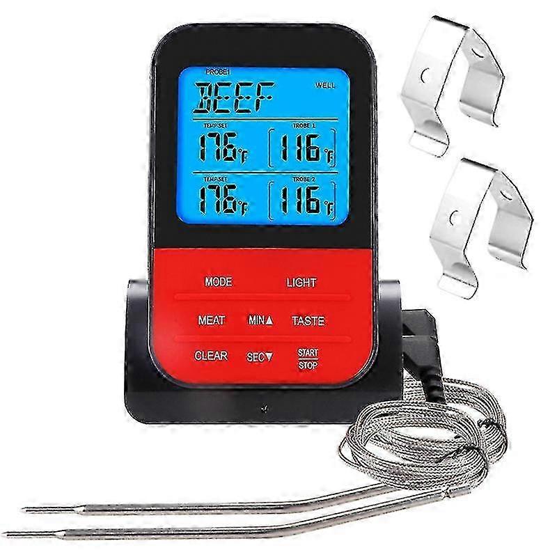 Foldable Digital Display BBQ Meat Thermometer with Instant Read Function (Black Base) - Top Seller