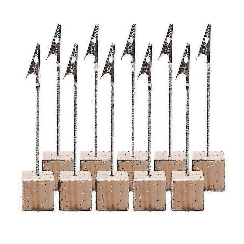 10 Pcs Lightweight Cube Base Memo Clips Holder With Alligator Clip Clasp