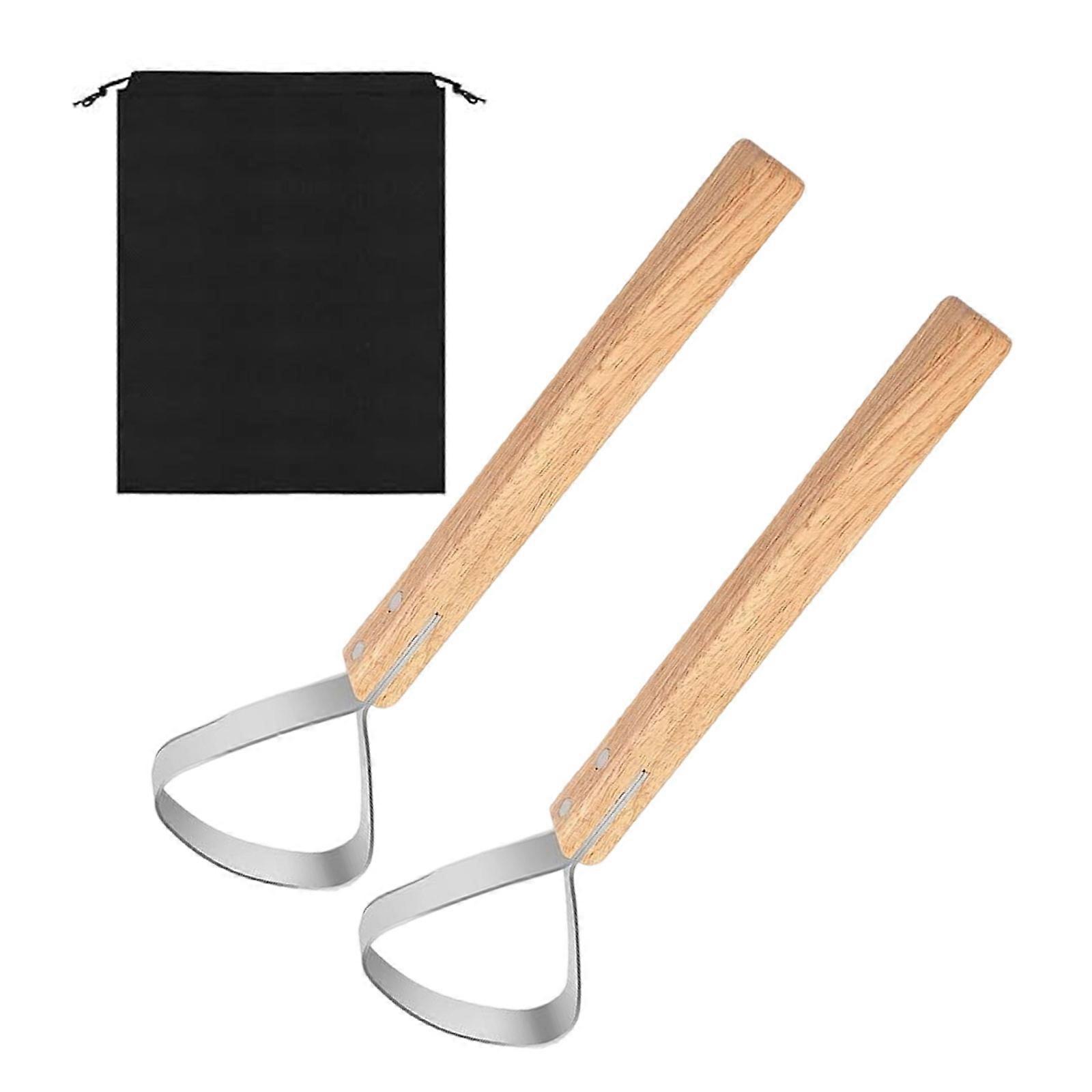 Fleshing Tool with Storage Bag Hide Scrapers Leather Craft Scrapers Tool Easy to Use Leather Making Tool for Craft Multicolor