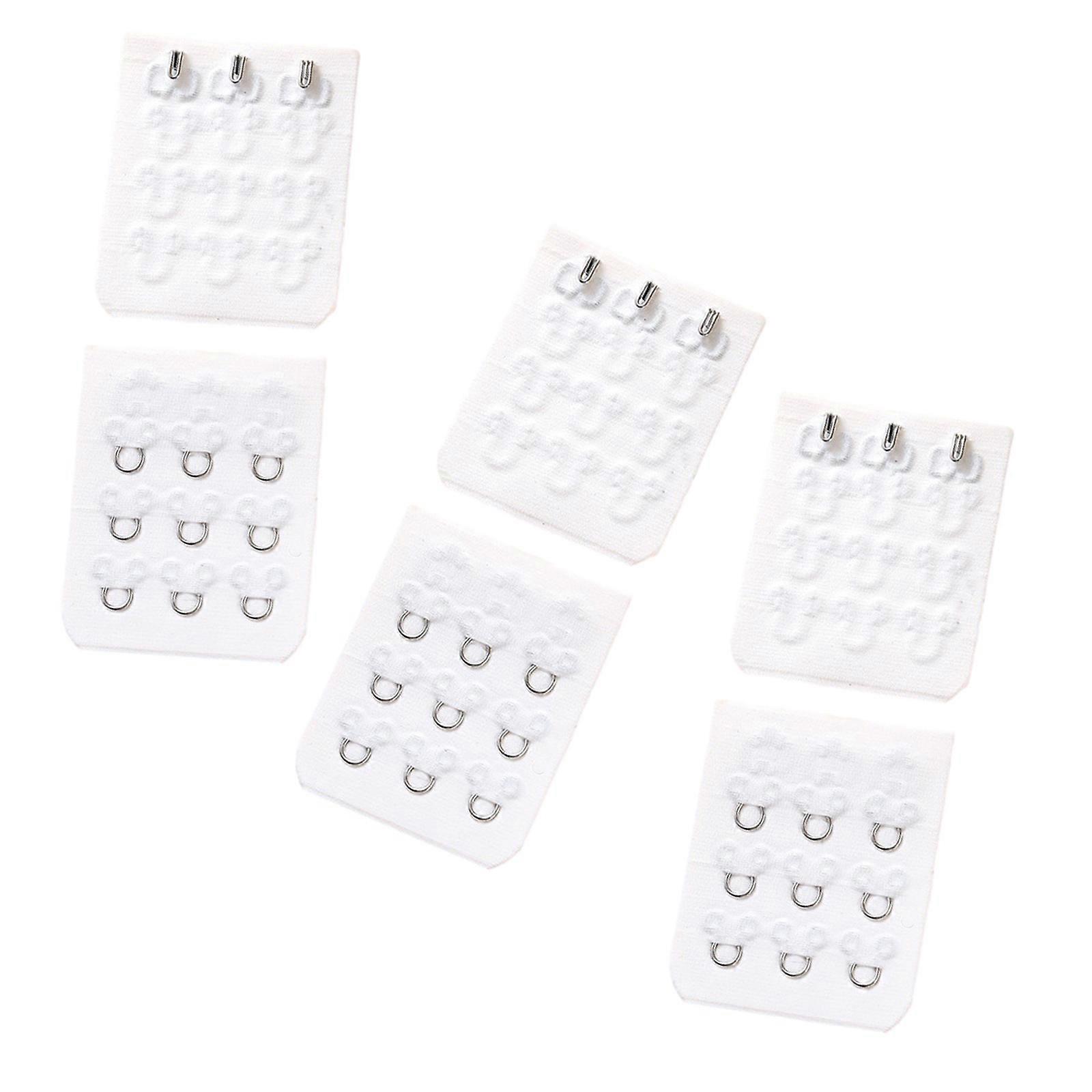 Invisible Bra Clasp Extender 3 Row Hooks Nylon Comfortable for Smooth Backline and Extended Wear  White A