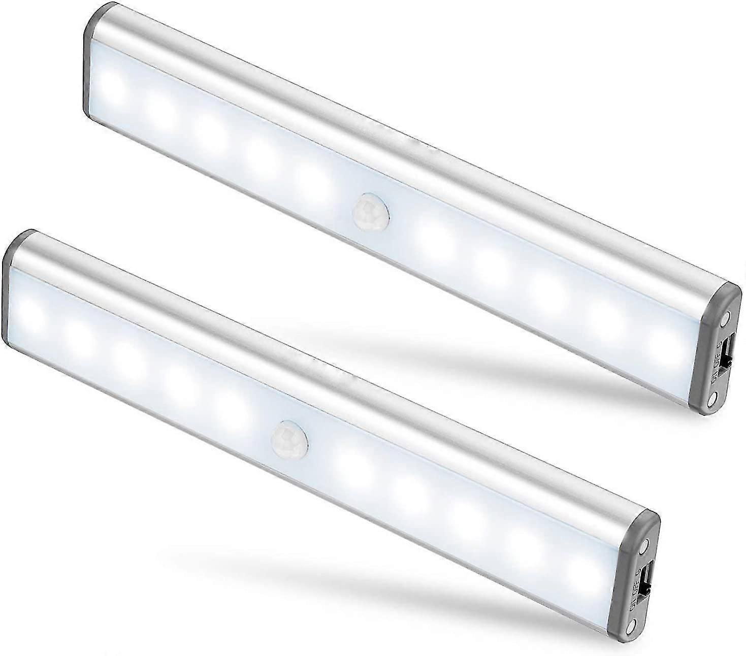 Light Cabinet With Detector, Motion Detector Lamp, 10 Led Night Light With Magnetic Tape, Powered By Usb(wireless)