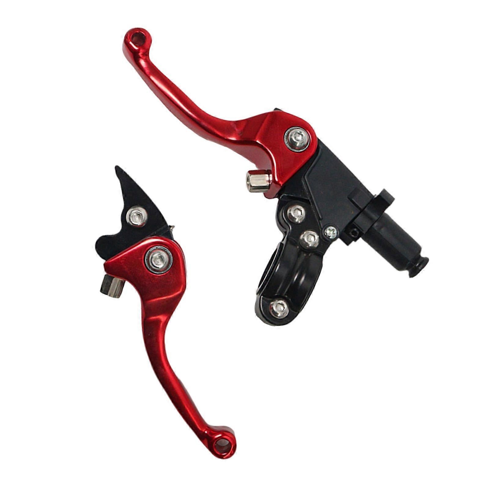 Aluminum Motorcycle Brake Lever Handlebars With Foldable Design And Adjustable Ergonomic Handle For Enhanced Safety 2pcs  Red