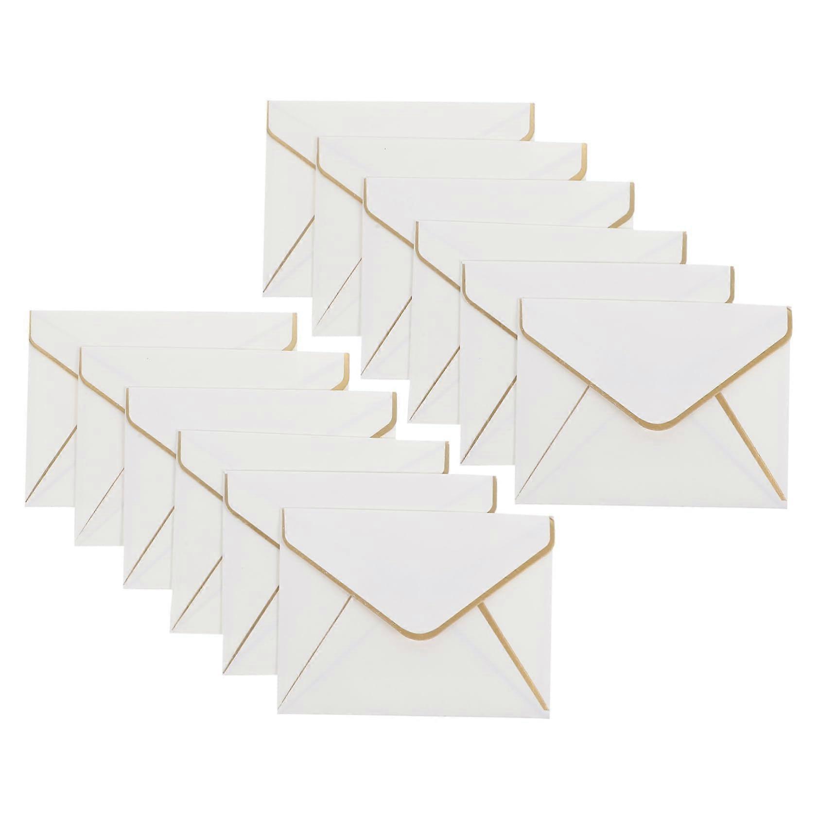 24pcs A7 Gold Border SelfSeal Envelopes with Foil Edge for Wedding Invitations, Parties, Graduation Cards