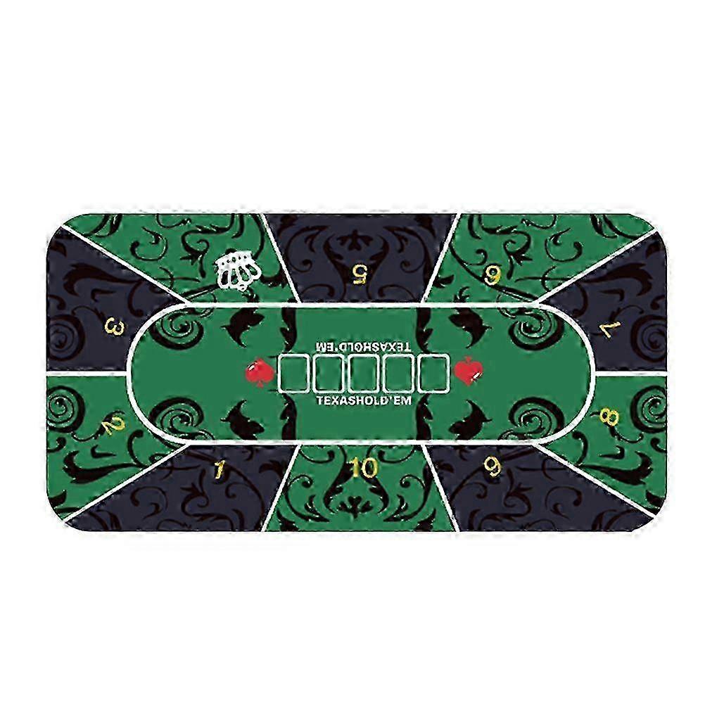w Portable Rubber Poker Mat Table Top Surface Noise Reduction Poker Table Top Layout for Card Games