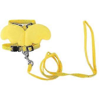 f Ducks Traction Rope Adjustable Chest Strap Outside Walking Harness Leash For Pet Duck Chicken Gooseyellow M