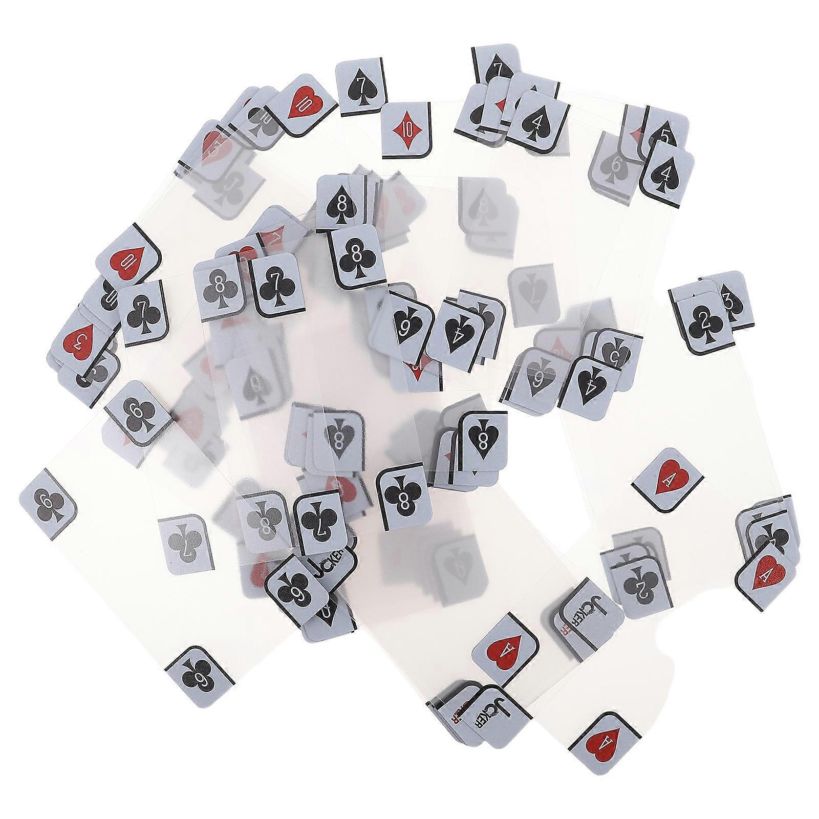 Matte Finish Transparent Playing Cards for Playing 1Set Waterproof PVC Deck