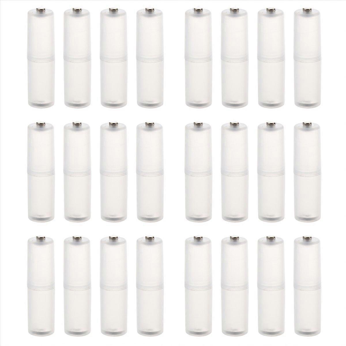24 Pcs AAA to AA Battery Cell Converter Adaptor Cylindrical Case Holder