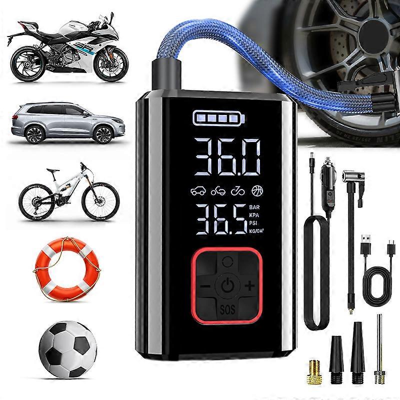 150 PSl Portable Tire infator Air Compressorlwith Digital Display & LED Lighting,UsB  for Cars,Bikes,Motorcyclesand Sports Ball