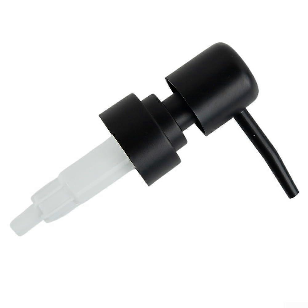 Lotion Pump Dispenser with Metal Housing, 28mm ABS Round Head Replacement for Shampoo and Soap Bottles (Black, Pack of 1)