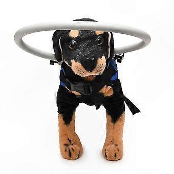 Adjustable Safety Vest Harness for Visually Impaired Pets, Anti-Collision Guide Device with Halo Collar Design