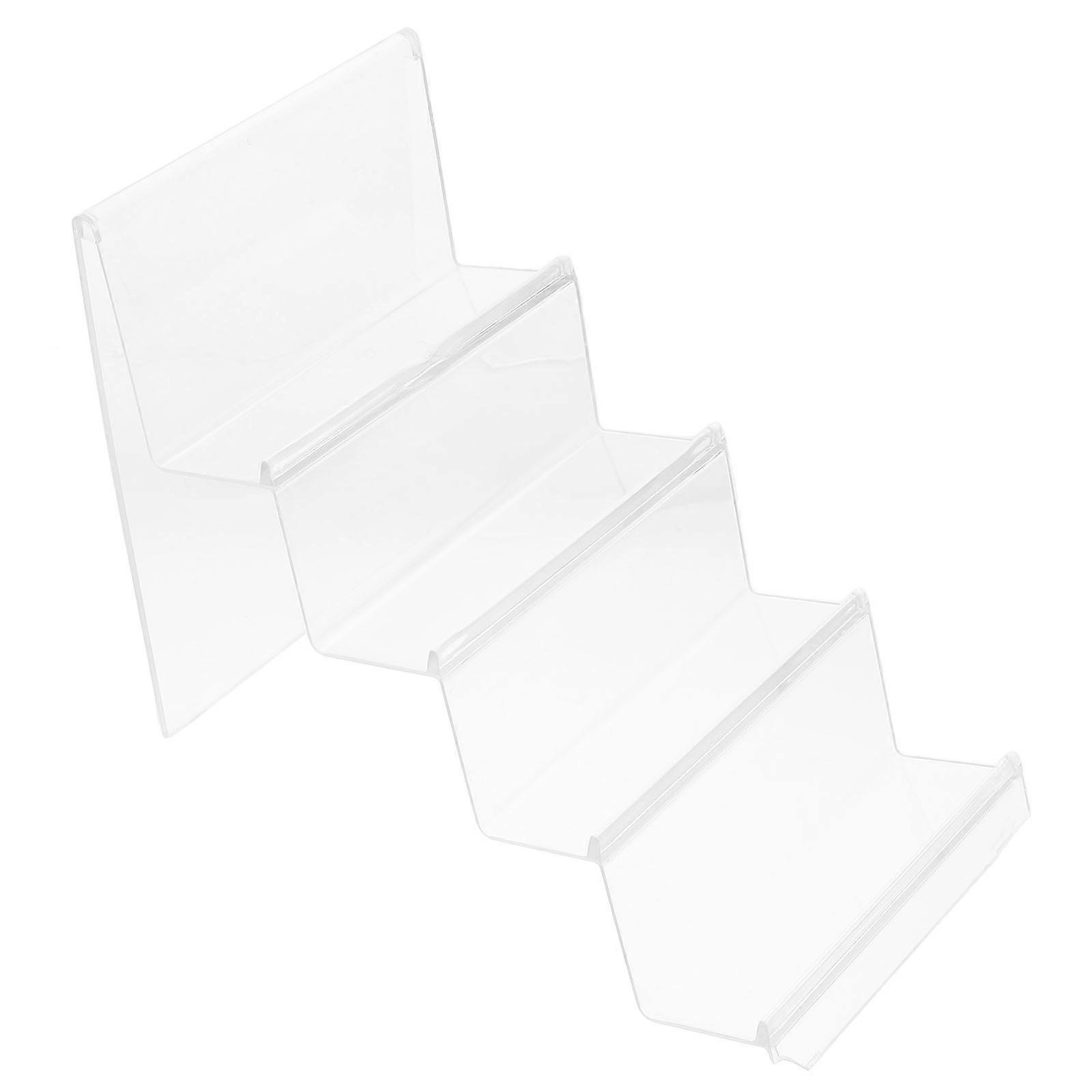 Διαφανής βάση προβολής πορτοφολιού από ακρυλικό για αποθήκευση, 4 επίπεδα οργάνωσης πορτοφολιών