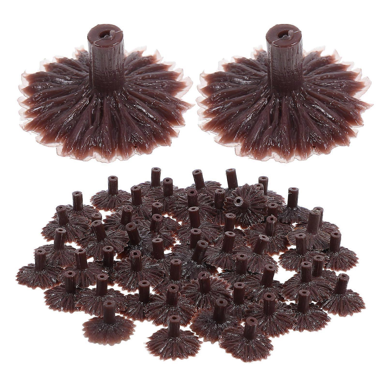 Model Tree Feet for Railroad Diorama Plastic Replacement 50Pcs Brown