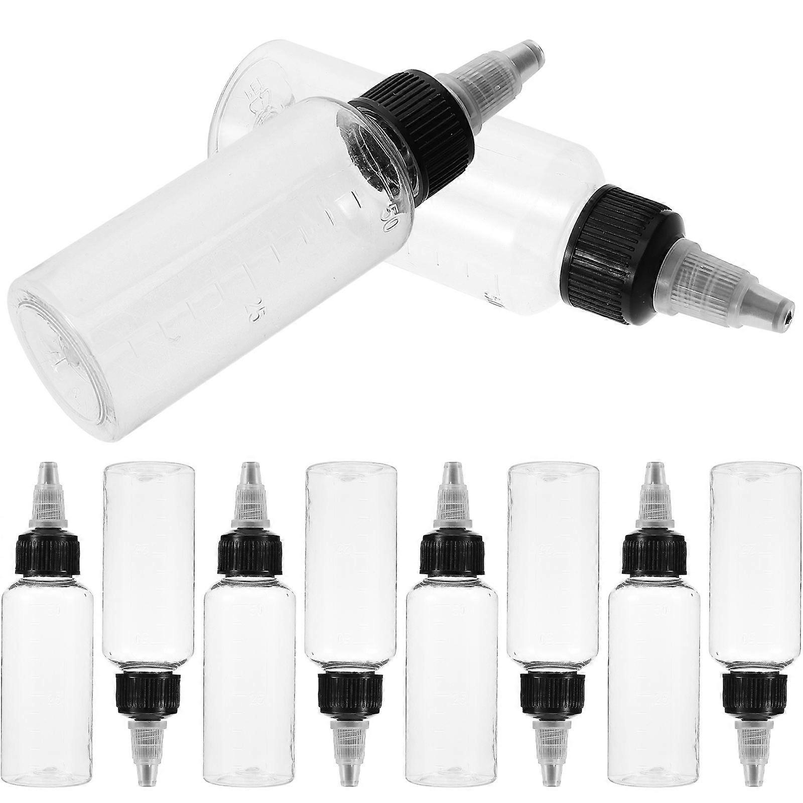 Plastic Airbrush Bottle Dipper Palette Container Bottle for Storage Use 10Pcs