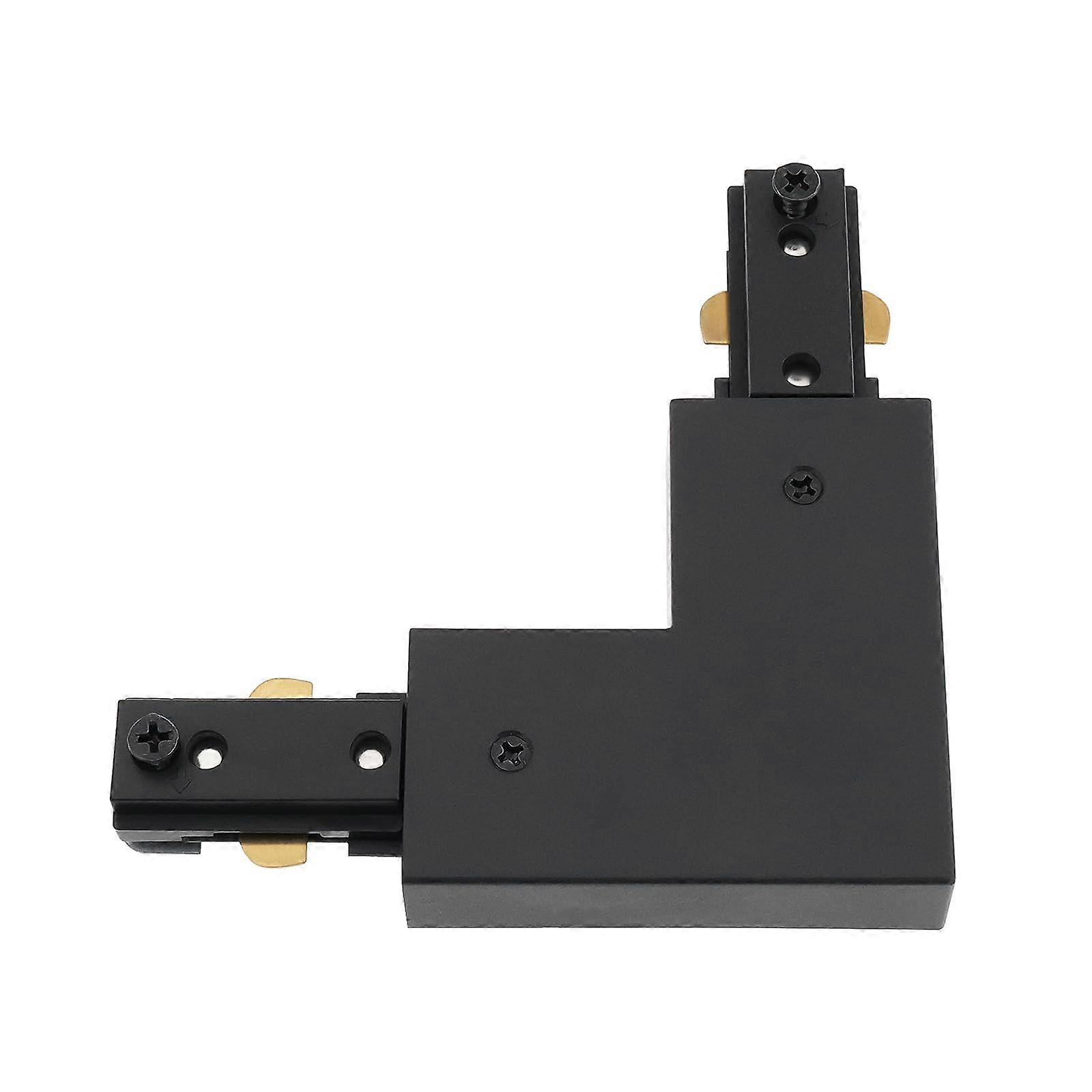 H Track Lighting L Shaped Connector 3 Wire Single Circuit H Type 90 Degree Black