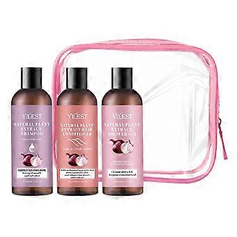 Shampoo alla cipolla, biotina e rosmarino, set di shampoo alla cipolla e rosmarino per capelli morbidi e lucenti, per la crescita dei capelli