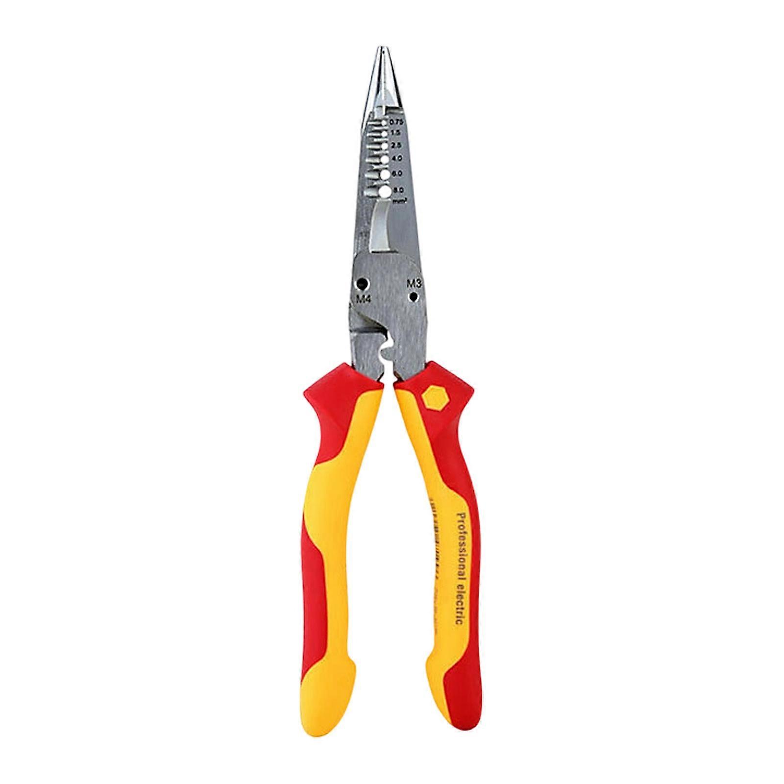 Multifunction Wire Stripper Electricians Cable Cutting Scissors Electrical Wire Pliers Crimping Pliers Multicolor