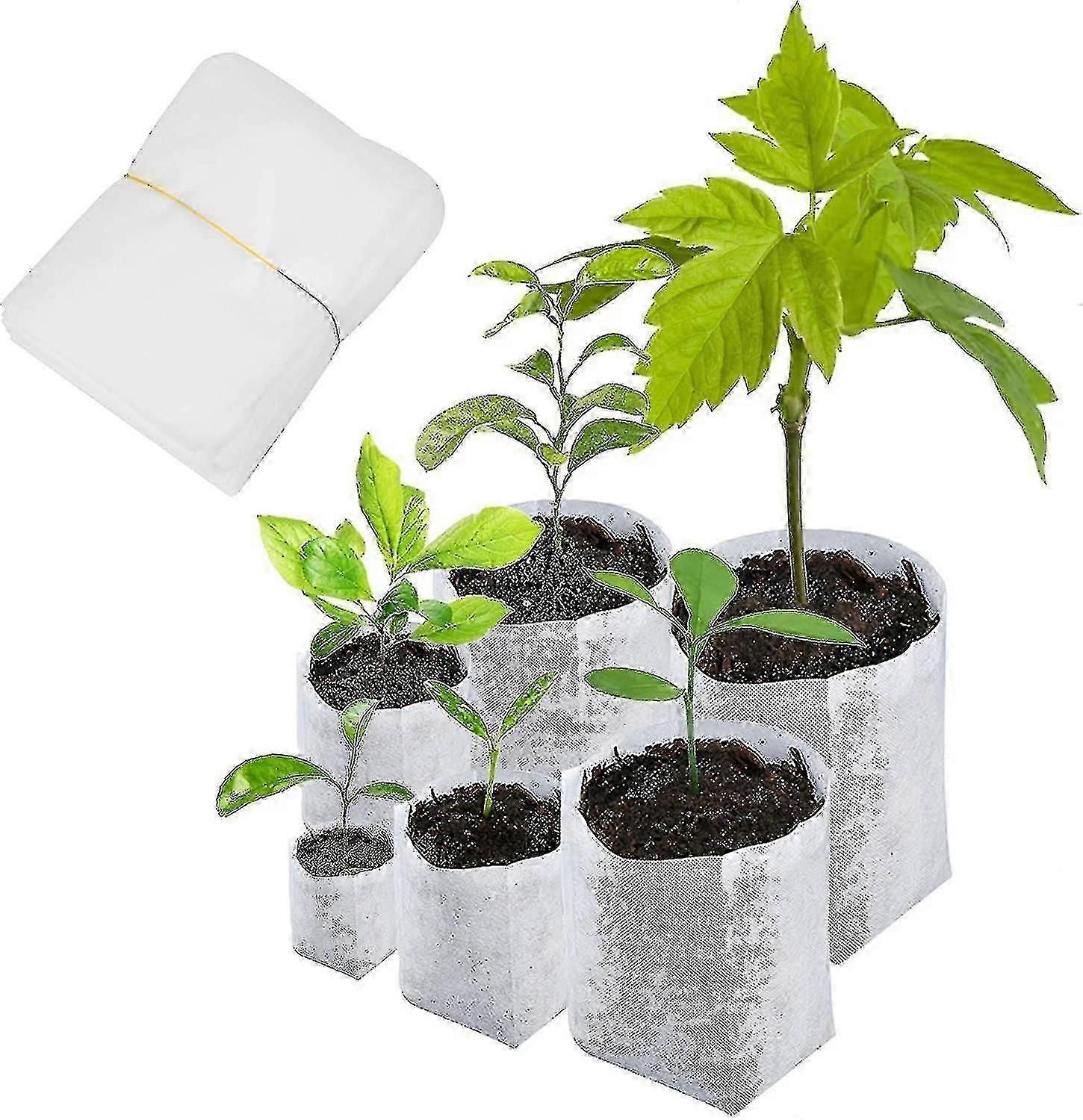 200 قطعة أكياس حضانة نباتات بلاستيكية سميكة أكياس زراعة شتلات الفاكهة والزهور ، أكياس زراعة نباتات الحدائق مع ثقوب قابلة للتنفس (20 * 35 سم / 25 * 25 سم /