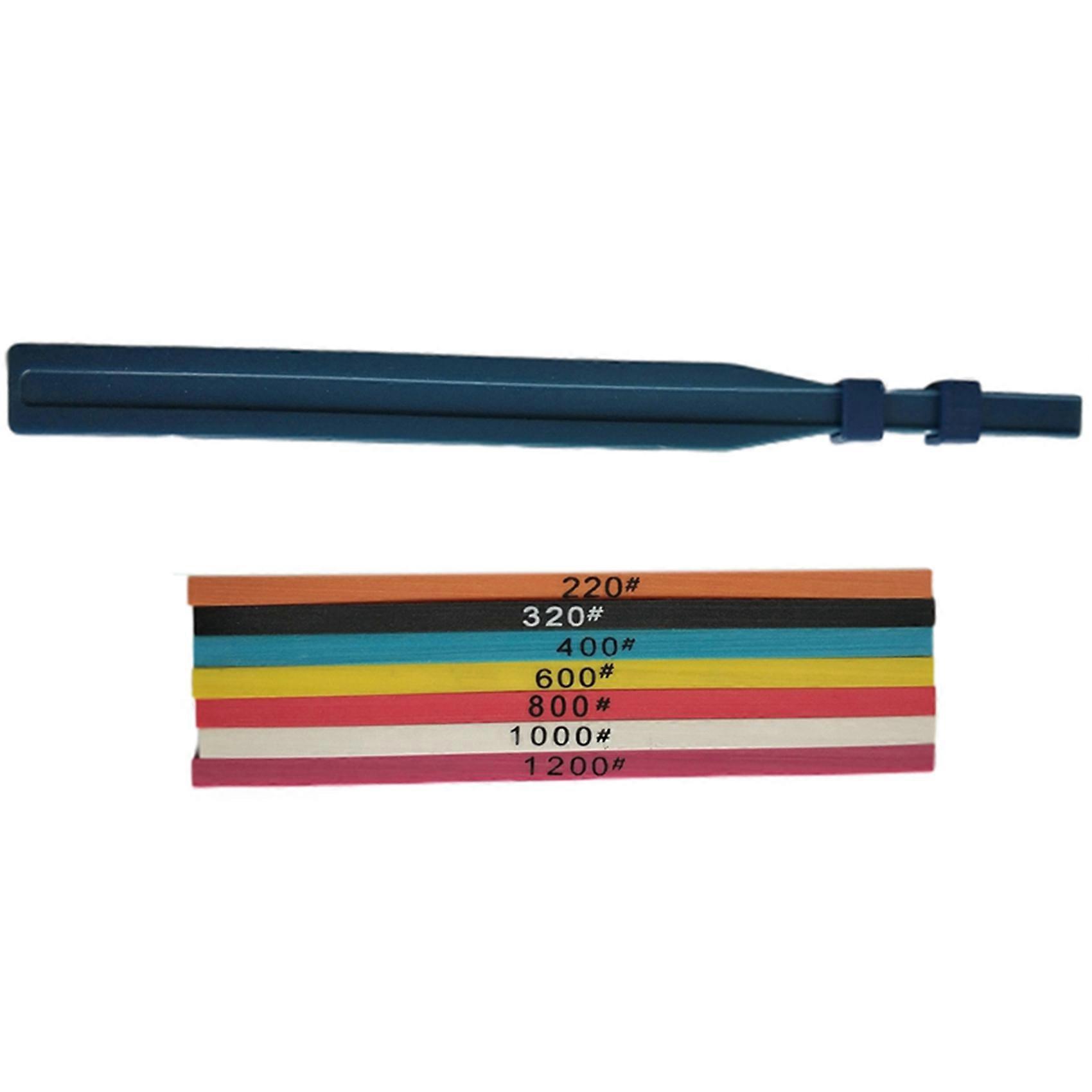 7 قطع 100 × 4 × 1 مم من الألياف وستون الشحذ السوبر السيراميك للقالب