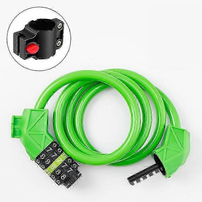 Cable Lock for Bicycle with 5-Digit Password, Thickened and Lengthened for Anti-Theft Use