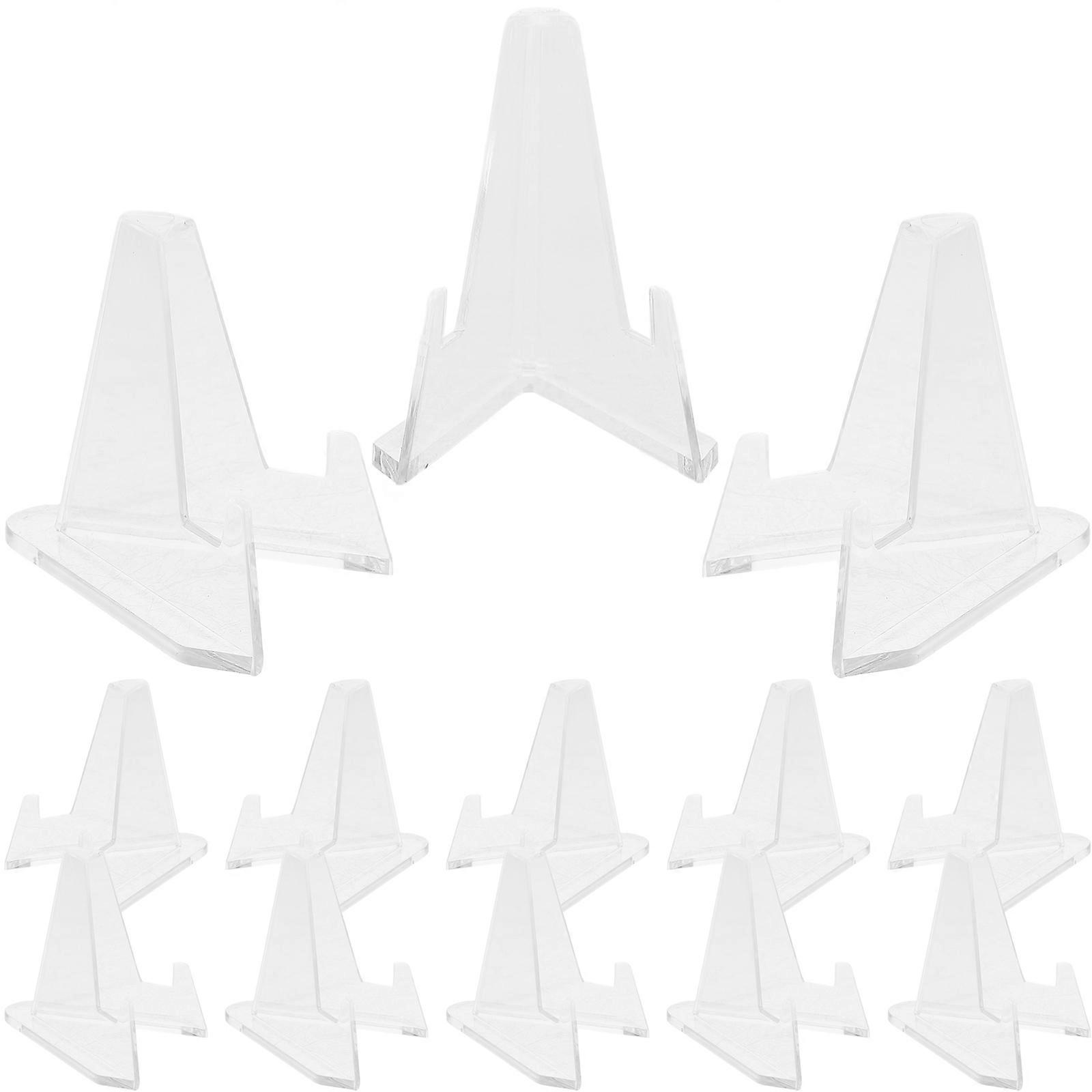 Transparent Acrylic Easel Stand for Display Use 30Pcs Coin and Card Holders