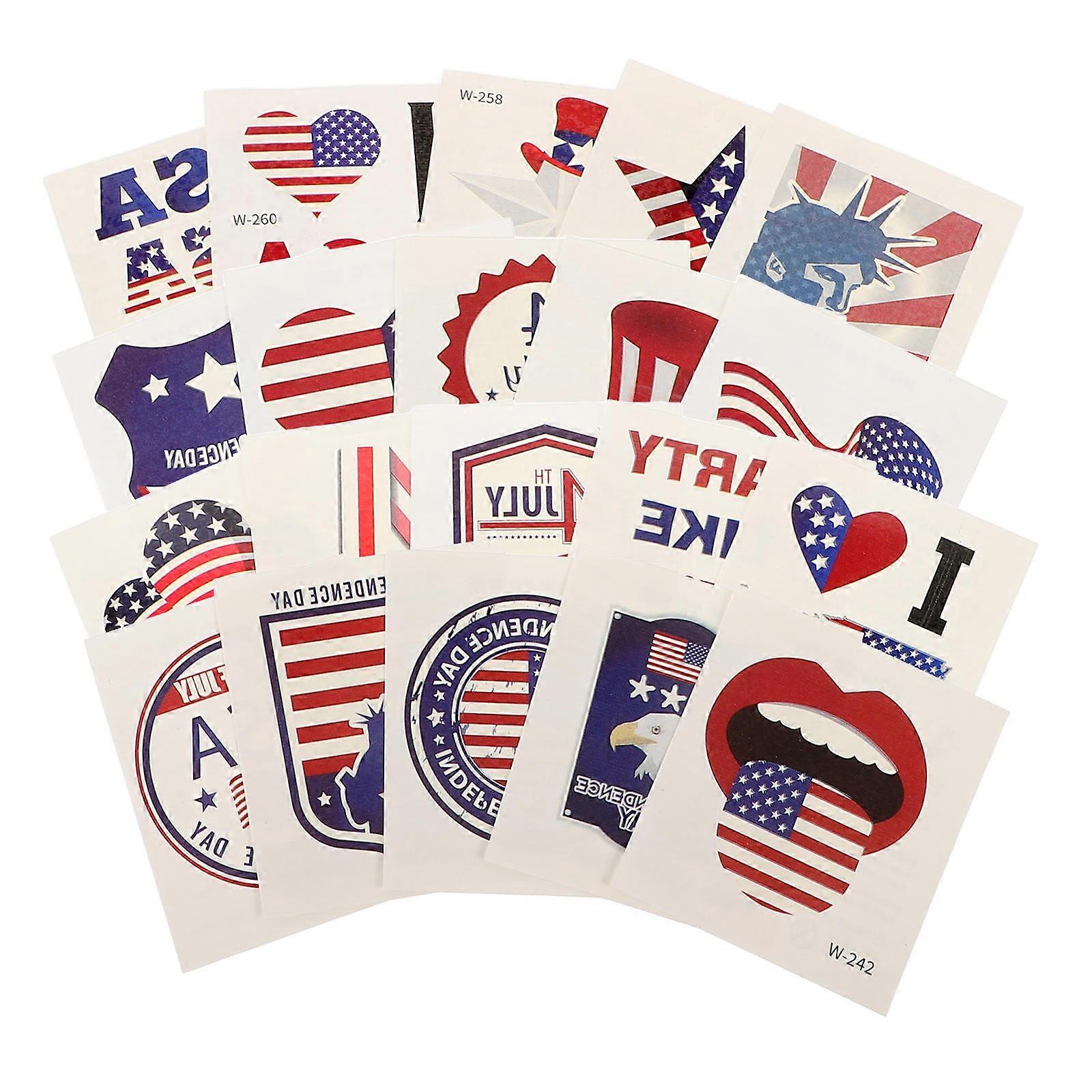Temporary Tattoo Sticker 20 Sheets Decorative Set for Home Application