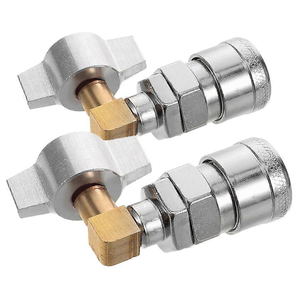 Air Compressor Coupler Quick Connect for Pneumatic Dust Blower 2Pcs Silver