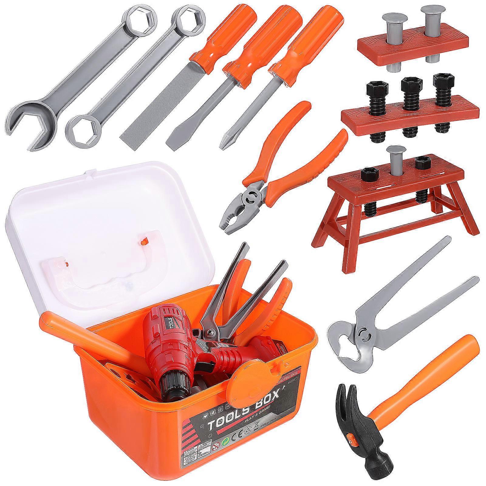 Electric Drill Toy Kids Tool Box for Pretend Play 1Set Construction Tools