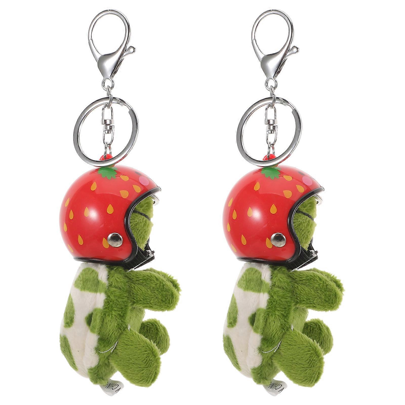 Stuffed Turtle Keychain Plush Turtle Keychain for Decoration 2Pcs with