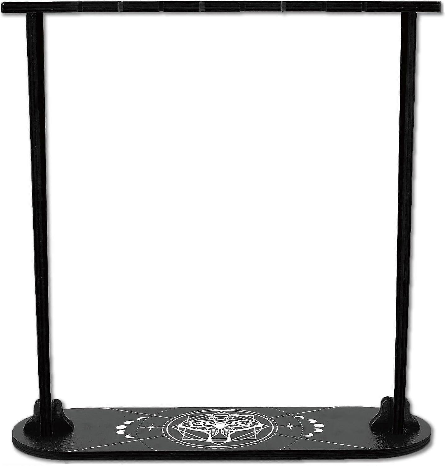 Moth Black Display Holder Wooden Pendulum Display Stand Oval Rustic Divination Pendulum Storage Rack Decor Incense Rack Shelf for Home Tabletop Neckla