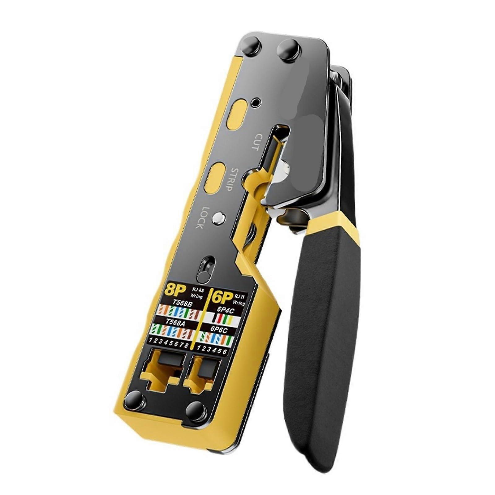 RJ45 Crimping Tool for Cat6 Ethernet Cables, Straight Through Network Cable Crimper Pliers