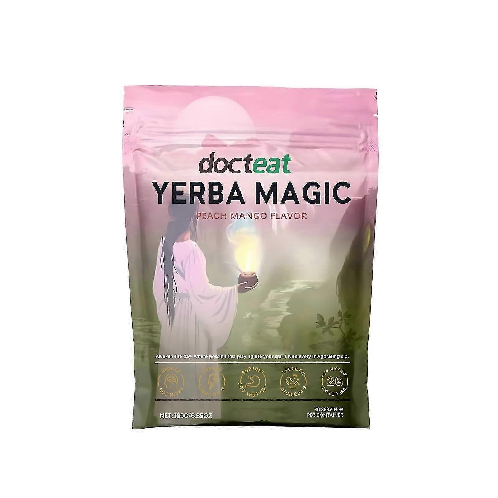 Yerba Mate Tea with Monkey Head Mushroom  Easy Brew, Boost Satiety & Body Wellness