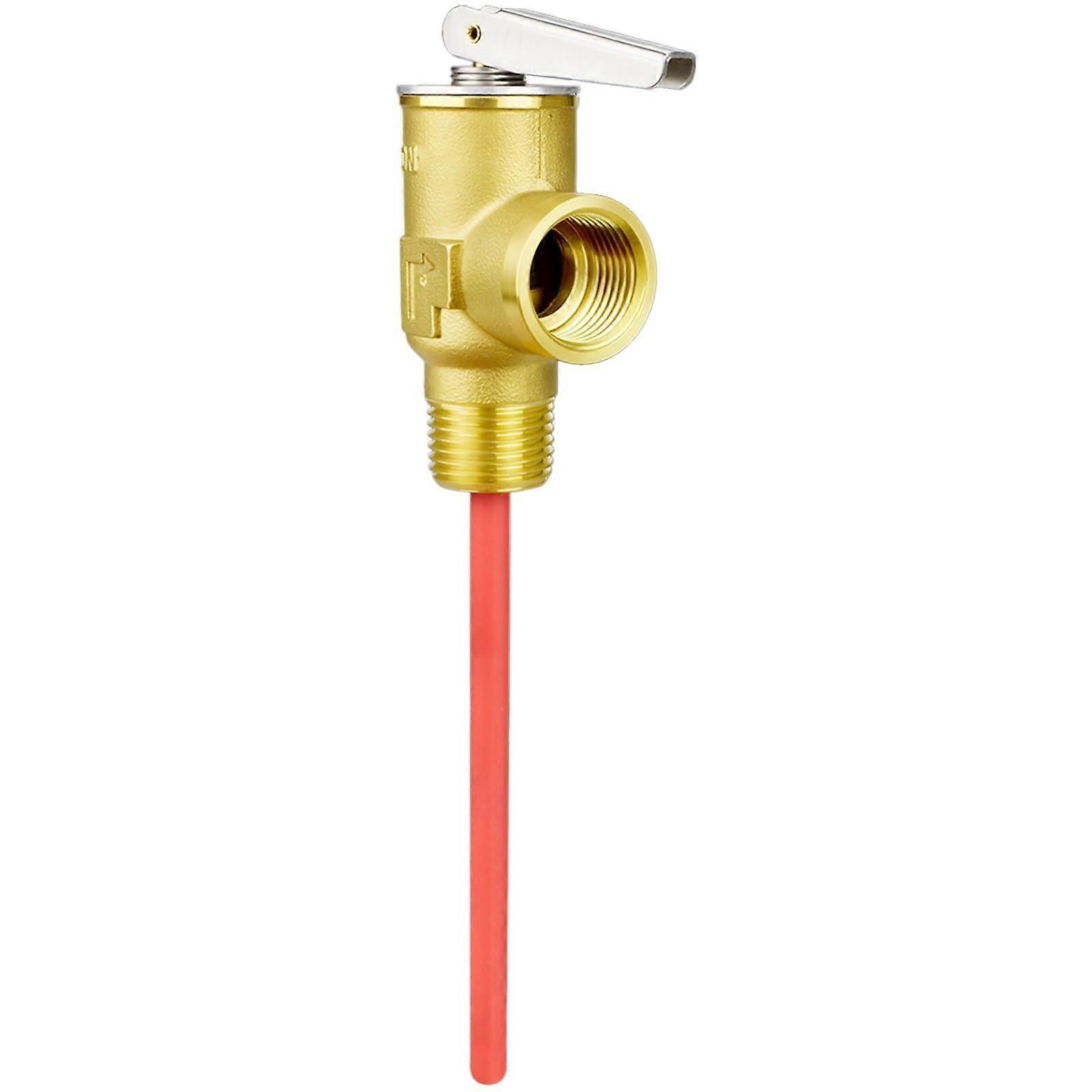 3/4 Inch Brass Temperature Control Valve for Water Heater and Boiler with 4 Inch Probe Safe