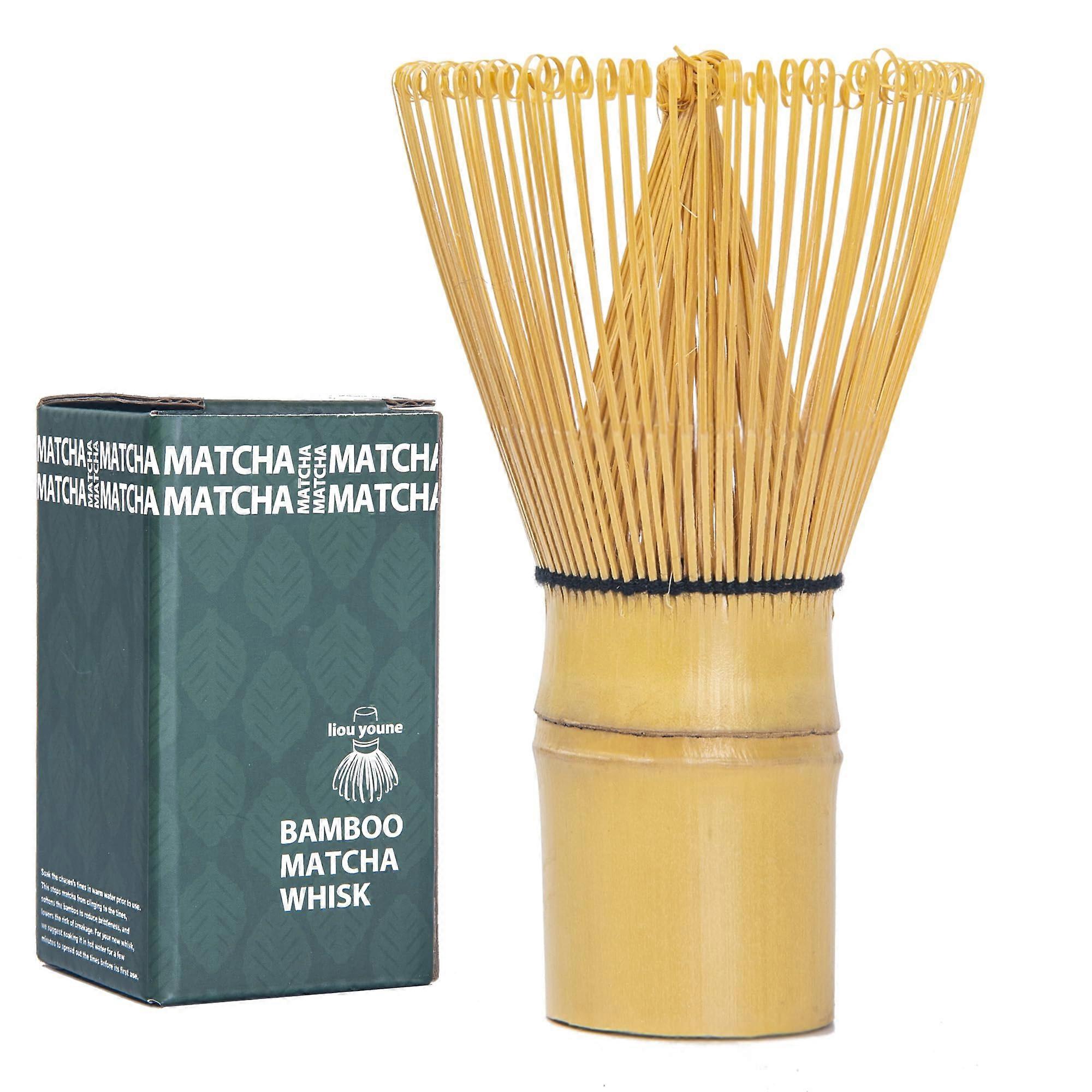 Traditional Japanese Bamboo Matcha Whisk, 100Prong Handcrafted Chasen for Smooth Frothy Tea