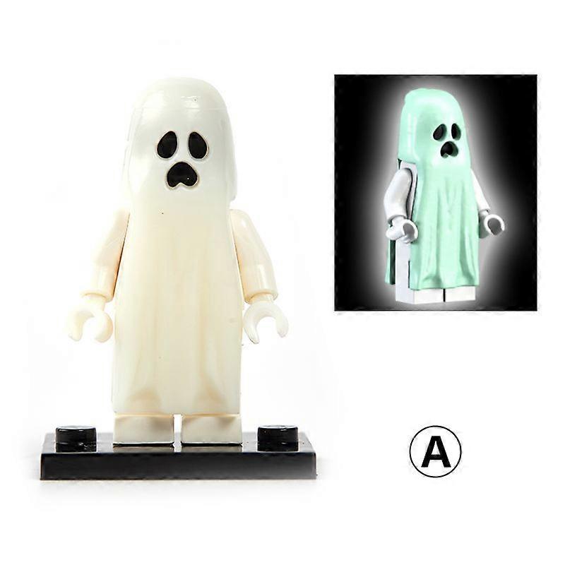 Halloween Series Building Blocks Luminous Smiling Ghost Model Action Figures