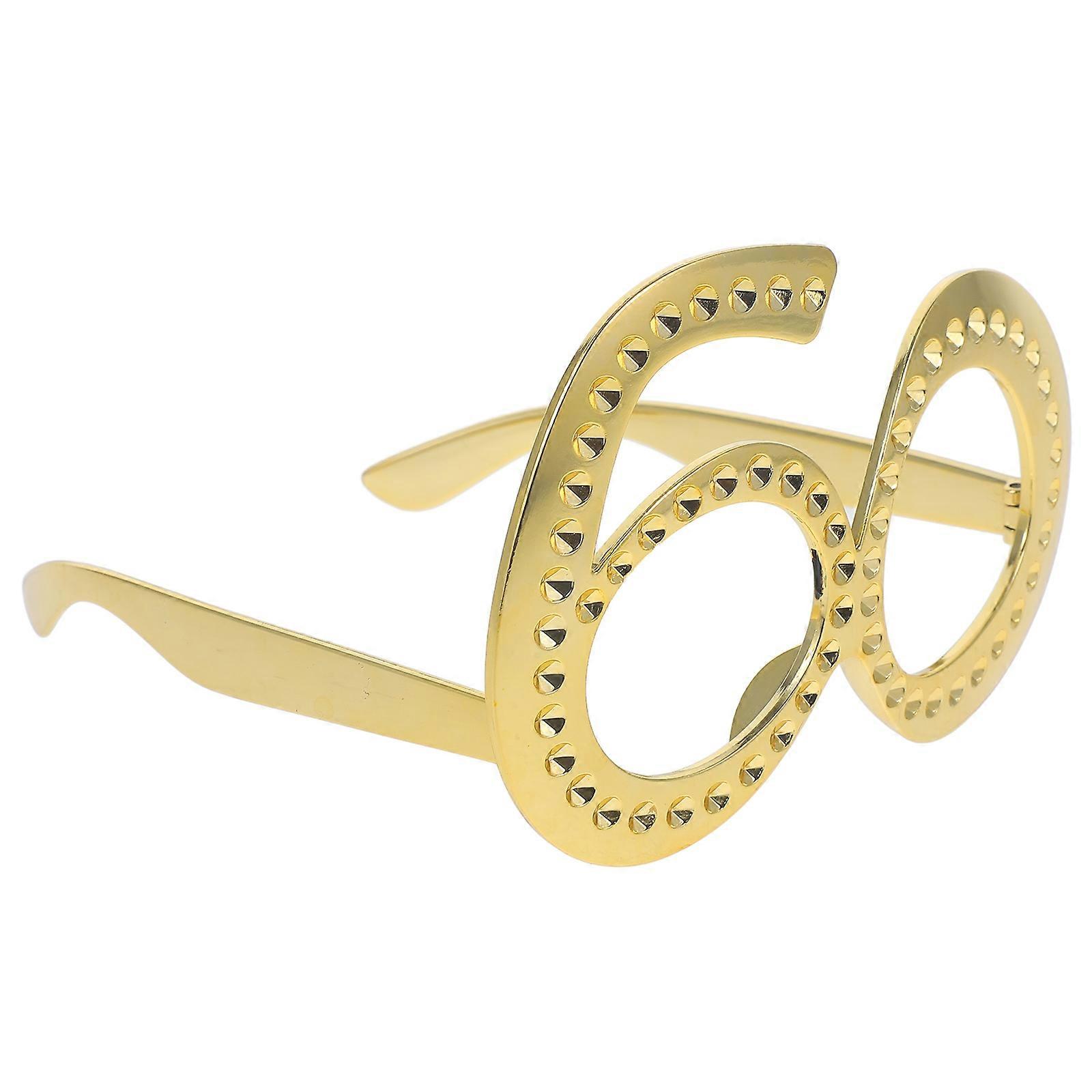 Party Prop Number Glasses for Birthday Celebration 3Pcs Pack