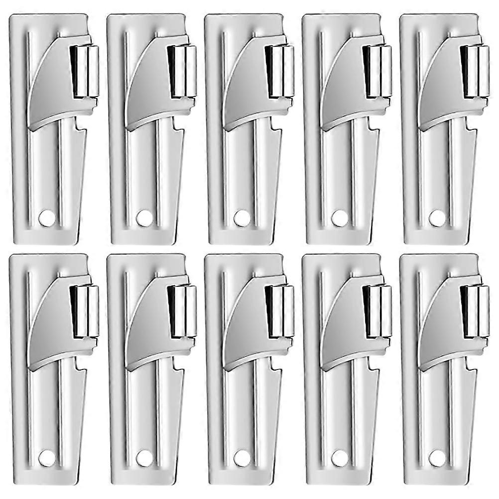 Multi-Function Bottle Opener Outdoor Activities User-Friendly Silver 10Pcs